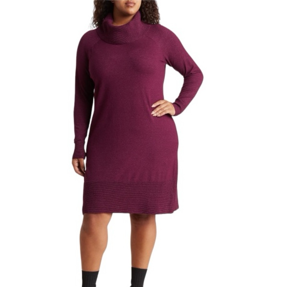 Devotion by Cyrus Cowl Neck Long Sleeve Sweater Dress Size 1X